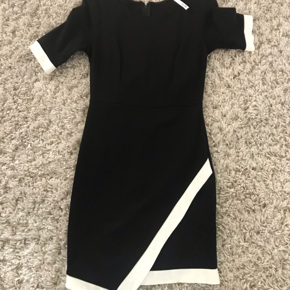 Sexy black and white cocktail dress